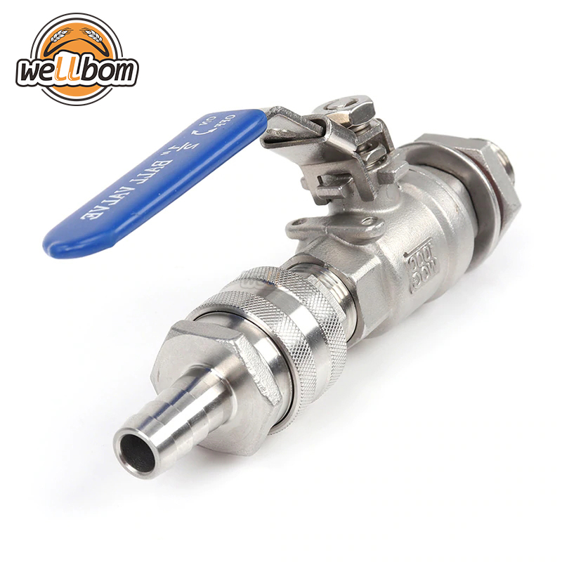 1/2" BSP Weldless Kettle Valve Kit w/ 1/2" Barb, SS304 Ball Valve 1/2" Quick Disconnect, Brewer Hardware,Tumi - The official and most comprehensive assortment of travel, business, handbags, wallets and more.